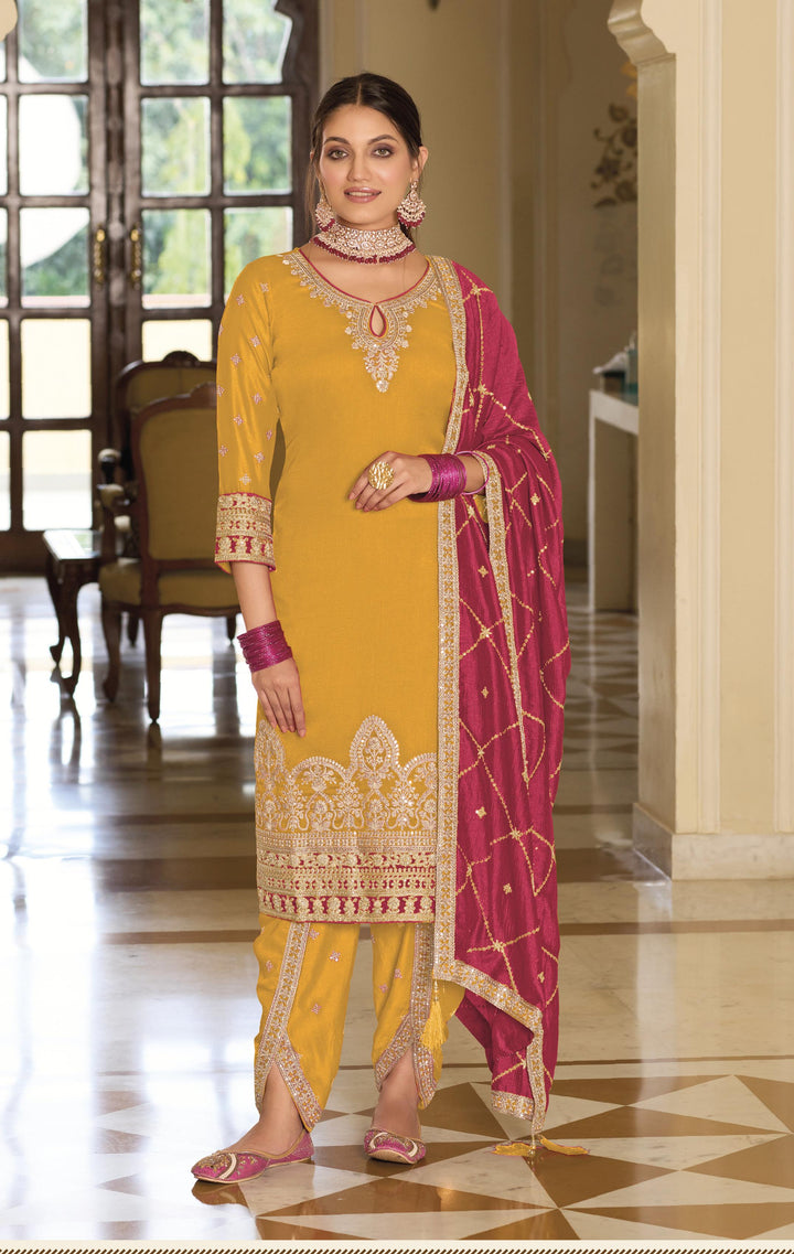 Readymade PartyWear Salwar Kameez in Yellow