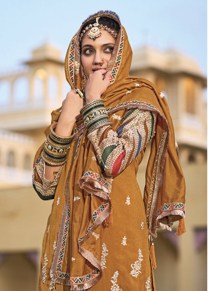 Readymade Elegant Yellow Designer Palazzo Salwar Kameez