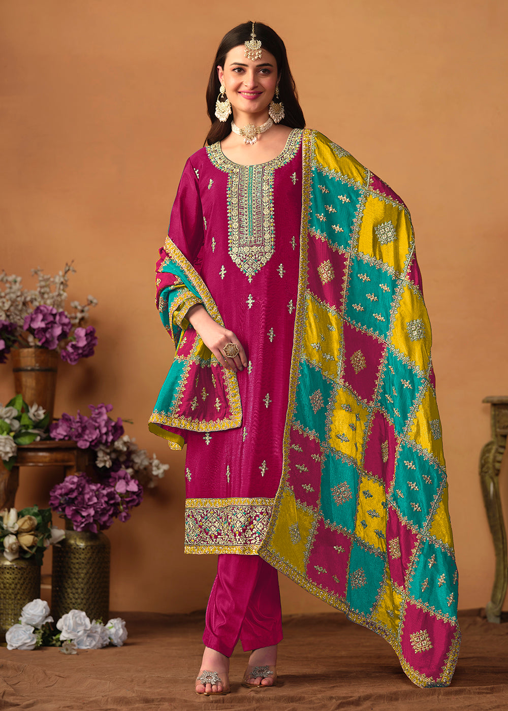 Readymade Stunning Pink Salwar Kameez