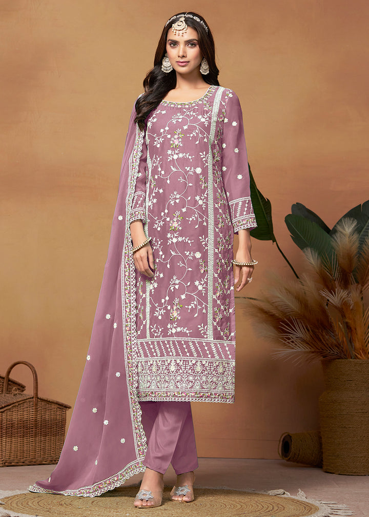 Readymade Purple Designer Salwar Kameez