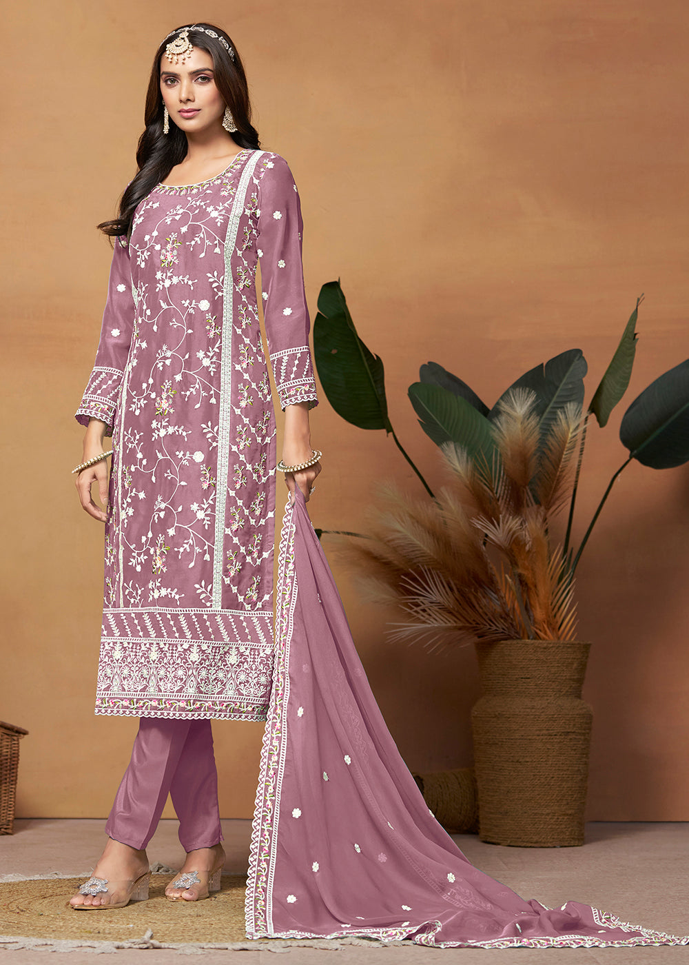 Readymade Purple Designer Salwar Kameez