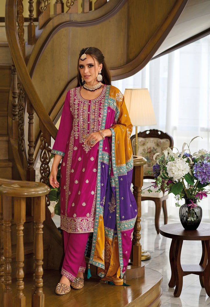 Readymade Elegant Pink Salwar Kameez