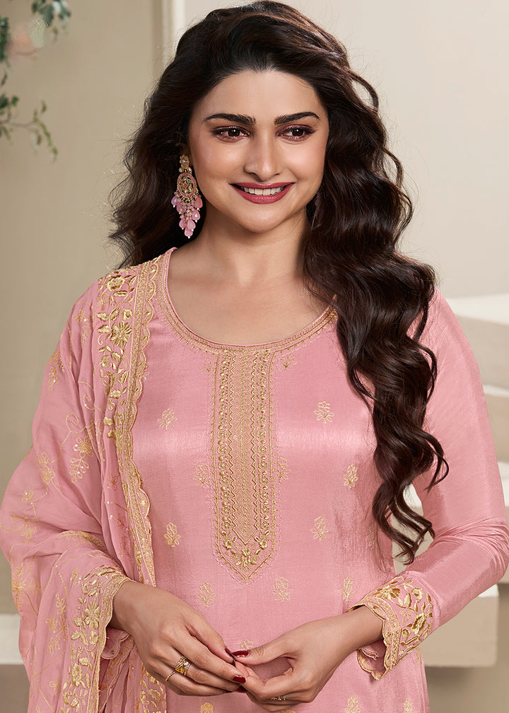 Readymade Exquisite Light Pink Designer Salwar Kameez