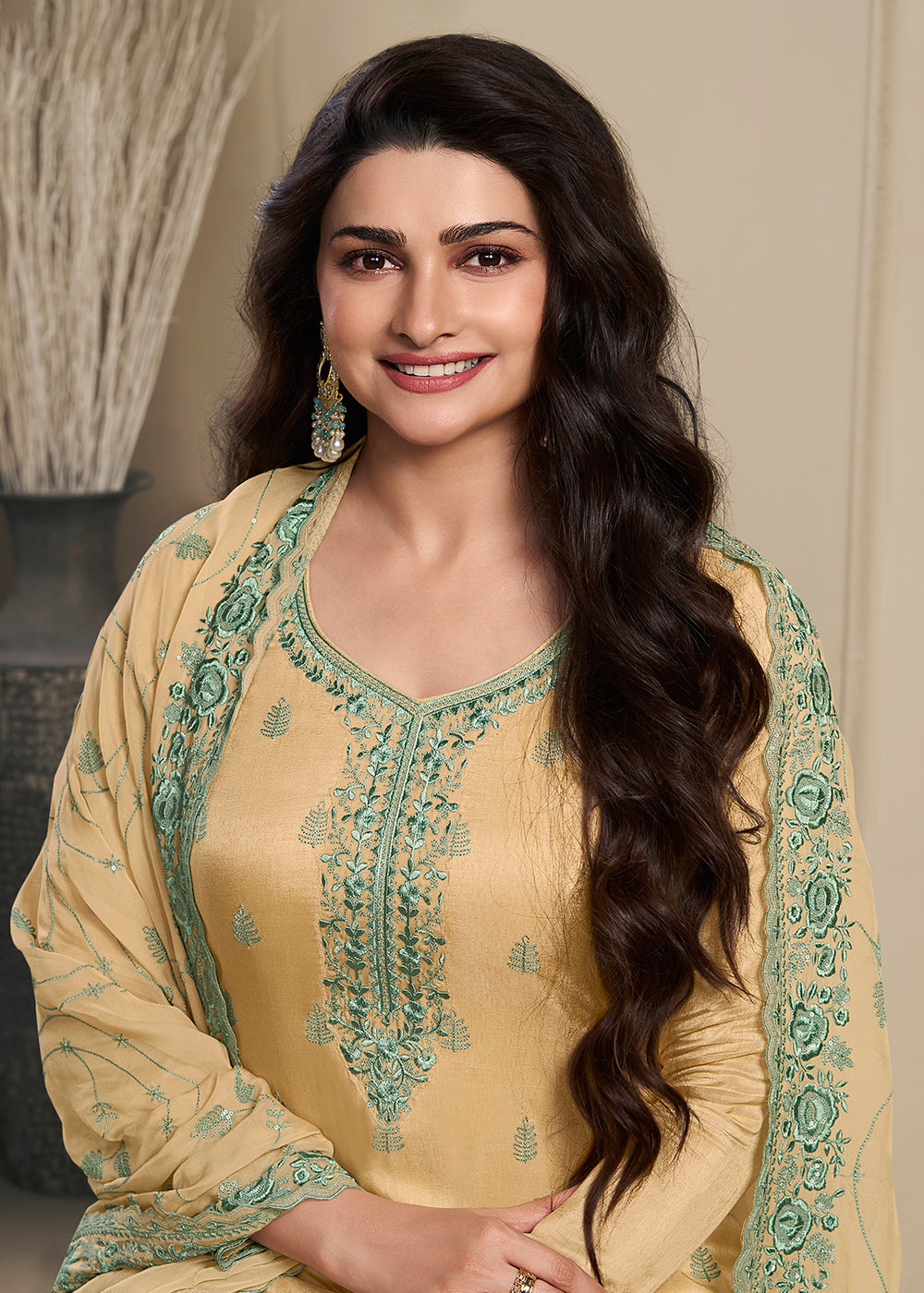 Readymade Elegant Light Yellow Designer Salwar Kameez