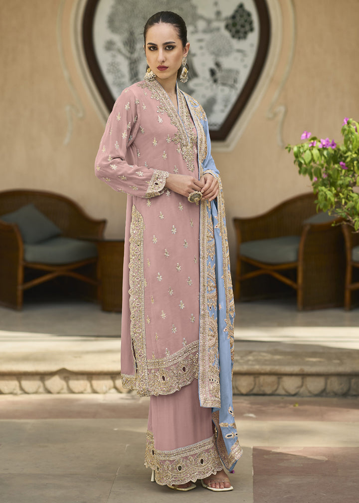 Readymade Dusty Pink Designer Salwar Kameez