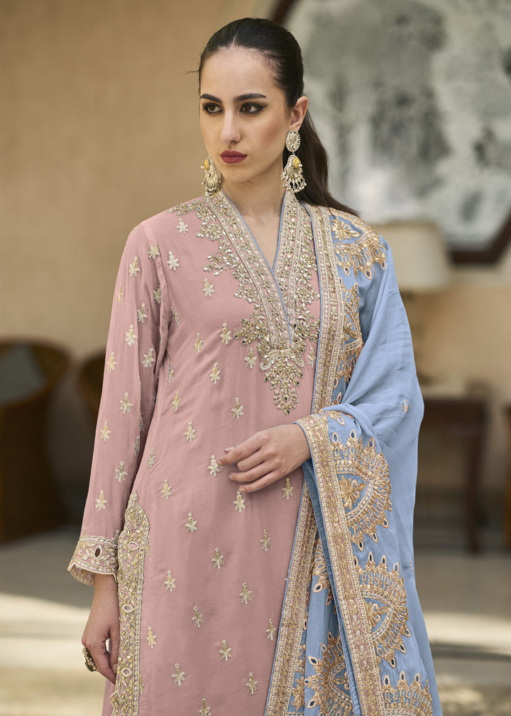 Readymade Dusty Pink Designer Salwar Kameez