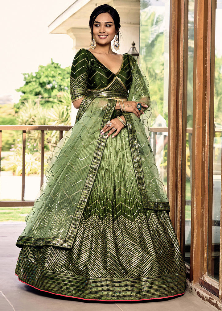 Readymade Exquisite Green Designer Lehenga Choli