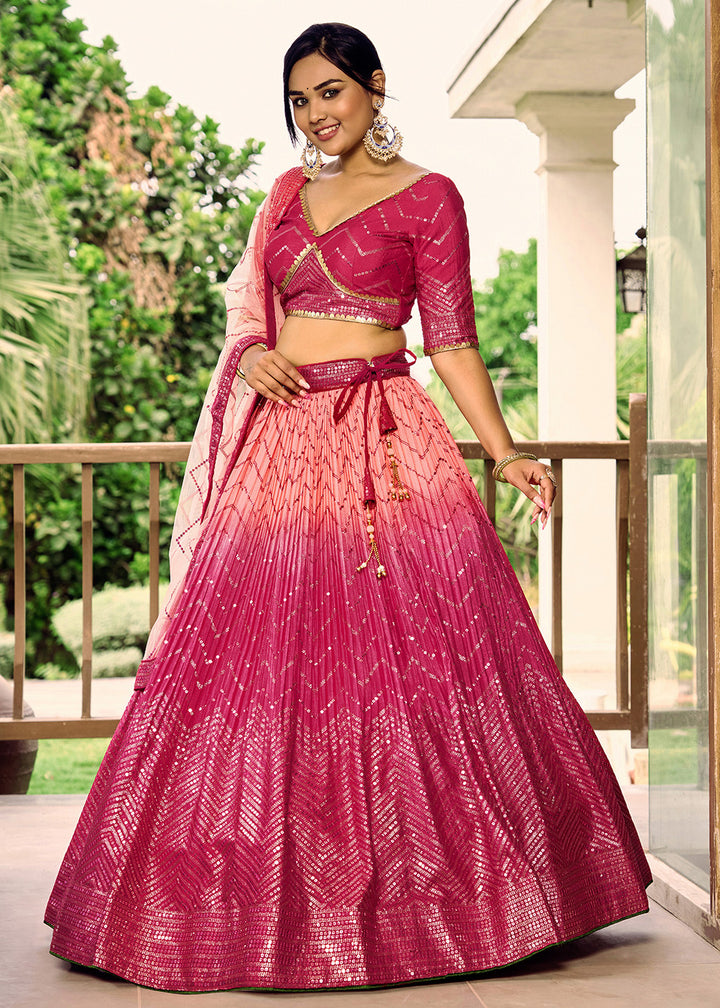 Readymade Radiant Pink Designer Lehenga Choli