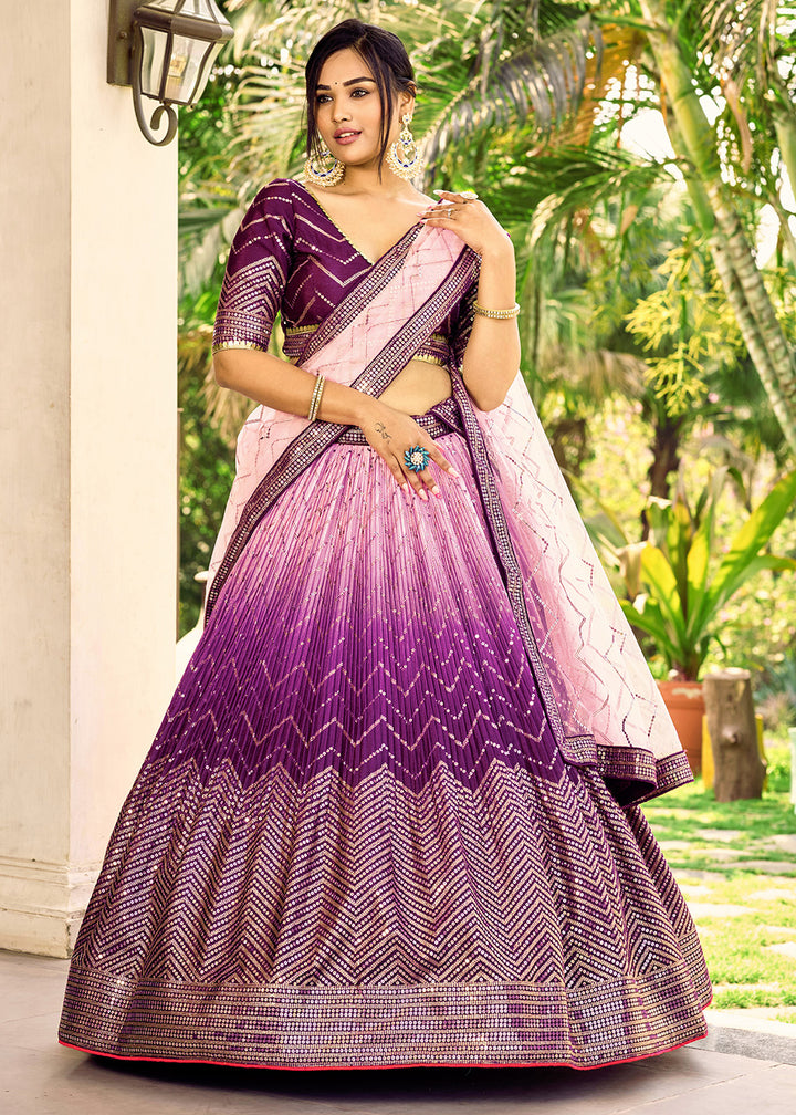 Readymade Stunning Purple Designer Lehenga Choli