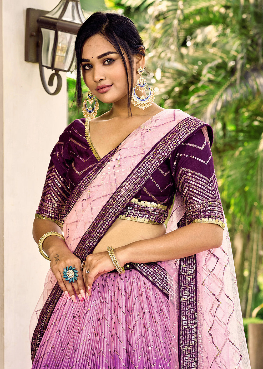 Readymade Stunning Purple Designer Lehenga Choli