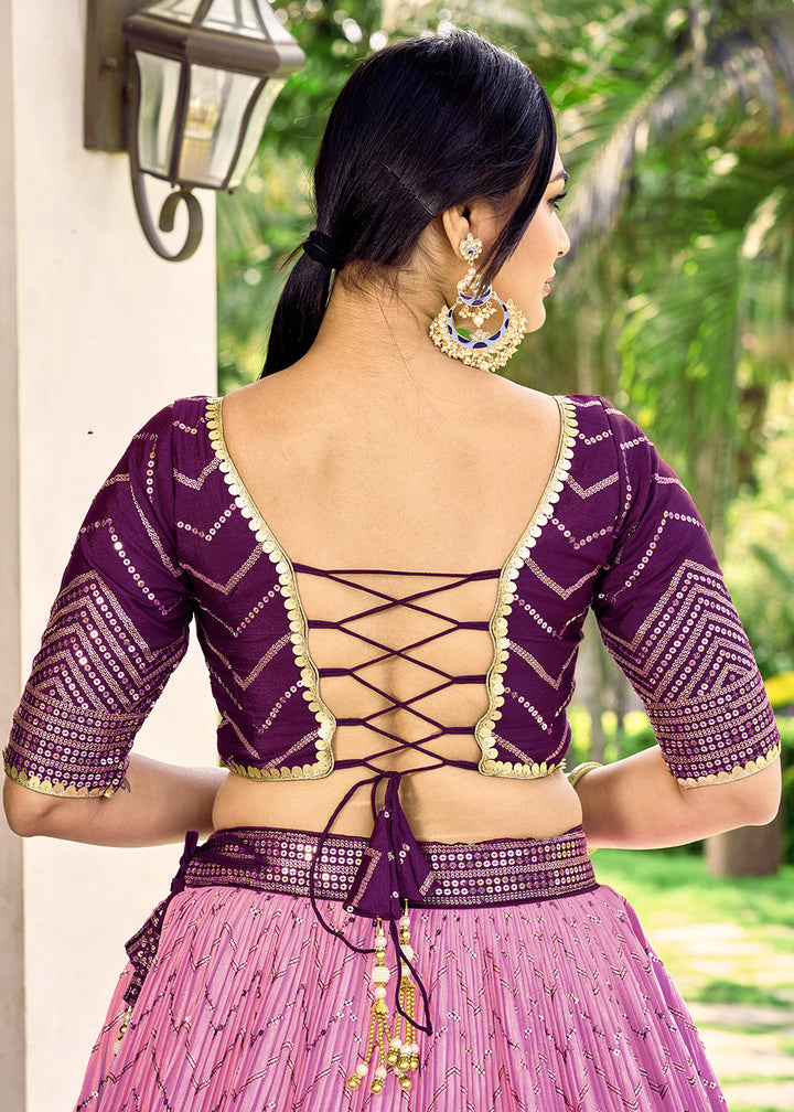 Readymade Stunning Purple Designer Lehenga Choli