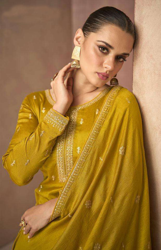 Stunning Partywear Designer Salwar Suit in Sunshine Yellow