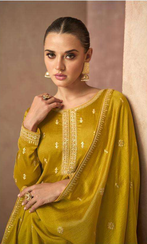 Stunning Partywear Designer Salwar Suit in Sunshine Yellow