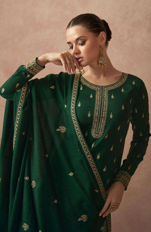 Elegant Green Partywear Designer Salwar Suit