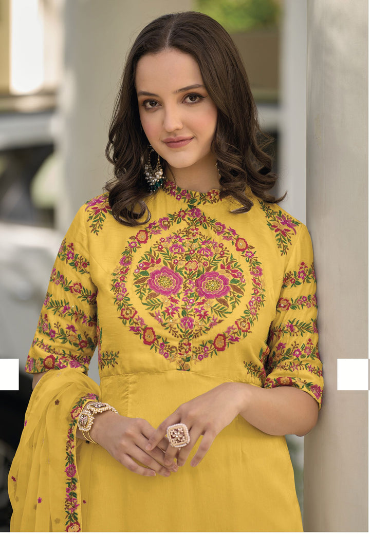 Readymade Designer Party Wear Salwar Kameez in yellow