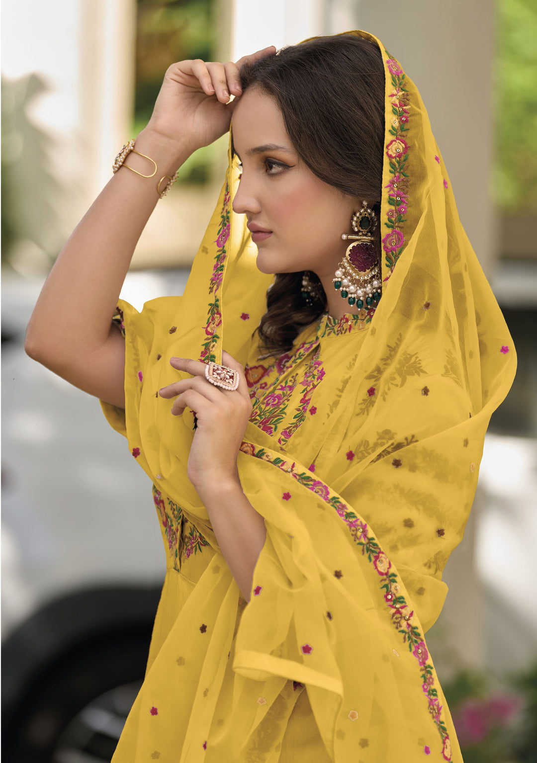 Readymade Designer Party Wear Salwar Kameez in yellow