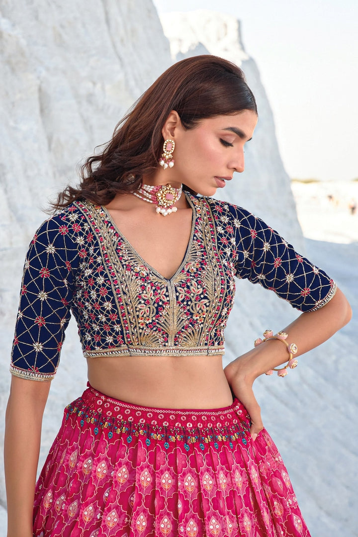 Indian Lehenga Choli in Pink