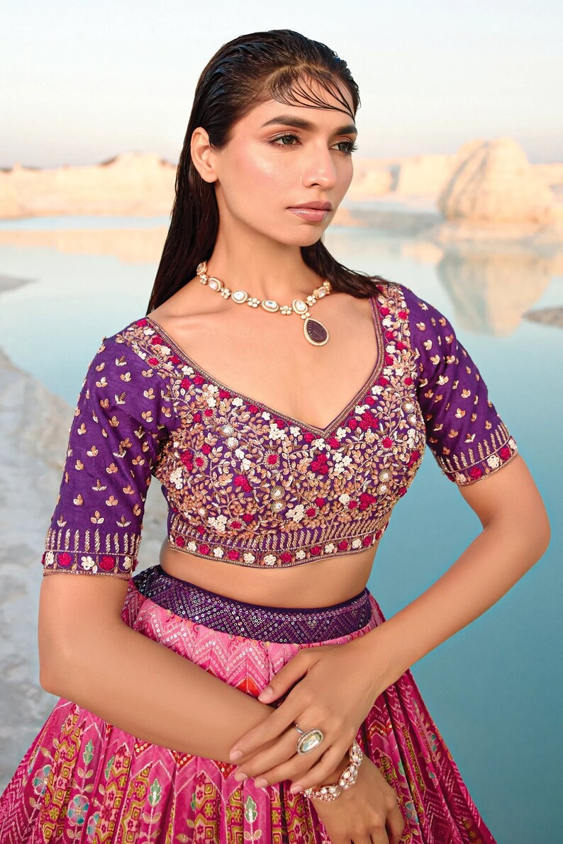 Designer Purple Lehenga Choli