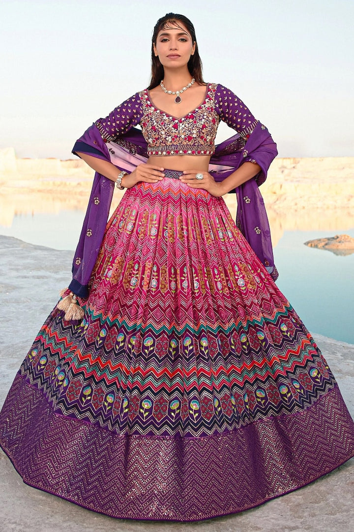 Designer Purple Lehenga Choli