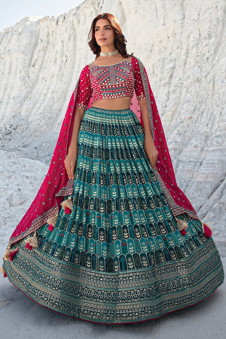 Designer Green Lehenga Choli