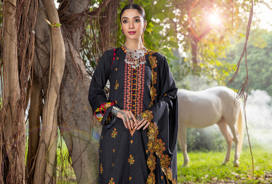 Black Embroidered Pakistani Salwar Suits