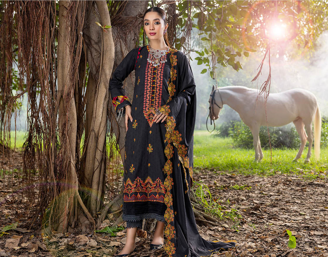 Black Embroidered Pakistani Salwar Suits