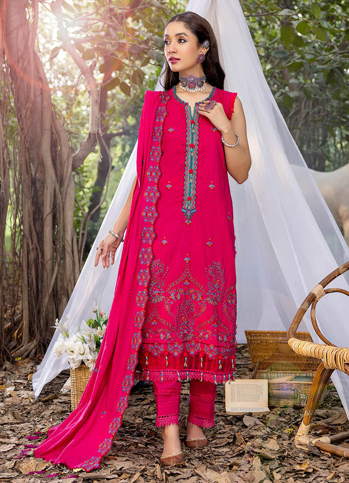 Maroon Embroidered Pakistani Salwar Suit