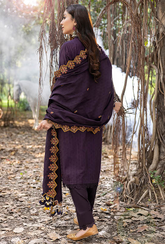 Purple embroidered Pakistani Salwar Suits