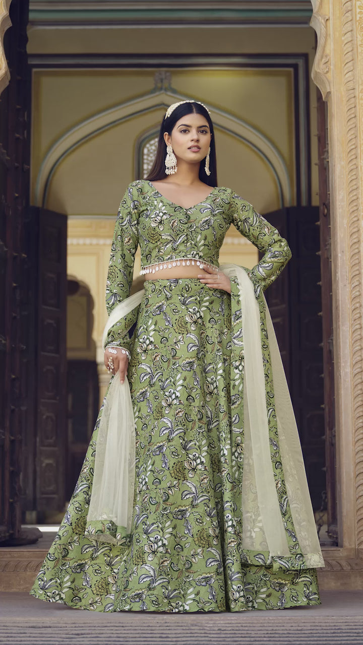 Enchanting Green Lehenga Choli