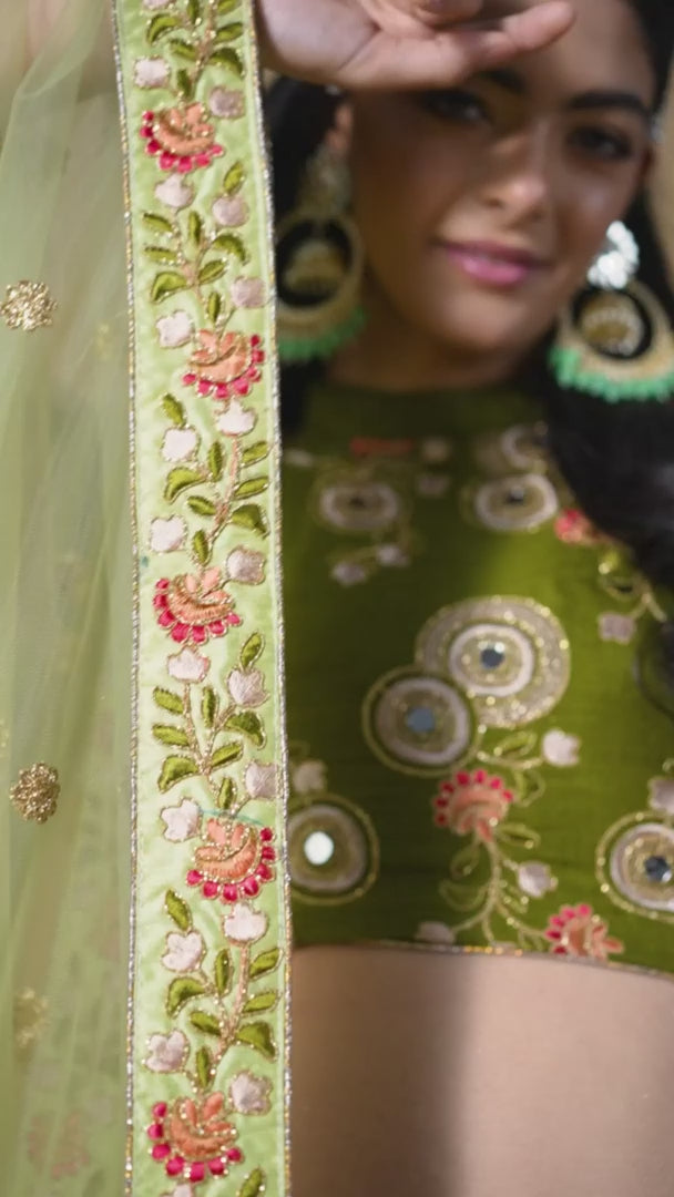 Light Green Designer Lehenga Choli