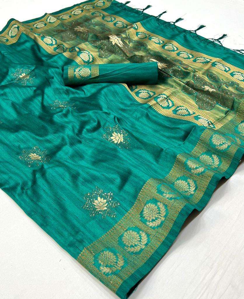 Exquisite Dark Green Banarasi Silk Sarees