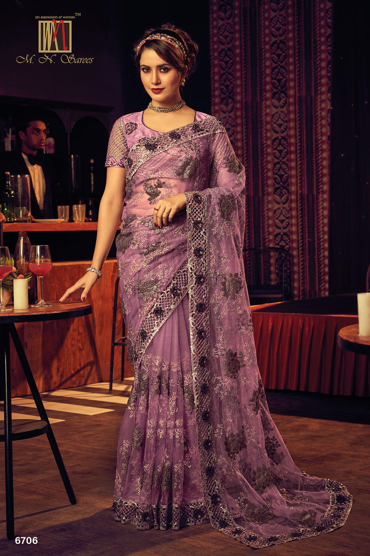 Discover the Allure of Amethyst Designer Sarees